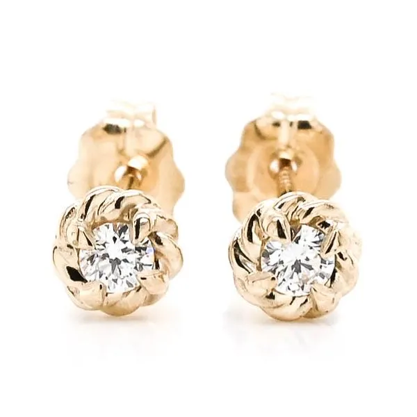 Graziella Originals 14KT Yellow Gold 0.14CTW CTW Stud Style Post Backing Diamond Earrings Graziella Fine Jewellery Oshawa, ON