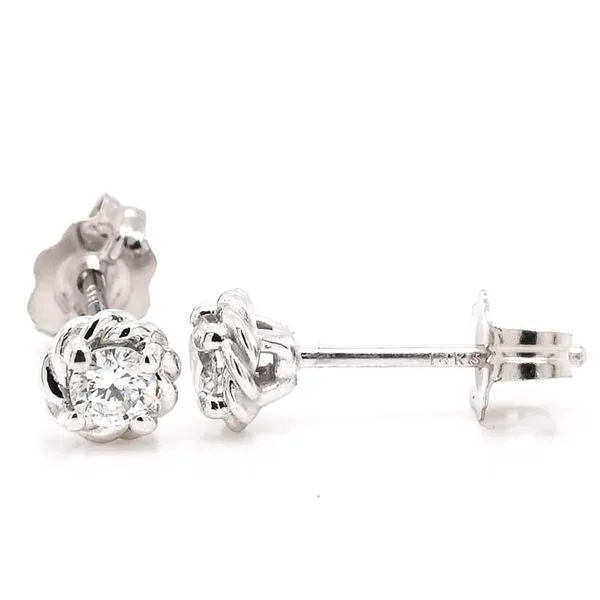 Graziella Originals 14KT White Gold 0.14CTW CTW Stud Style Post Backing Diamond Earrings Image 2 Graziella Fine Jewellery Oshawa, ON