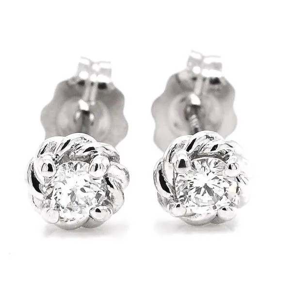 Graziella Originals 14KT White Gold 0.14CTW CTW Stud Style Post Backing Diamond Earrings Graziella Fine Jewellery Oshawa, ON