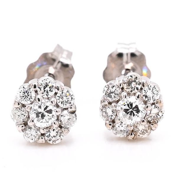 Graziella Originals 14KT White Gold 0.30 CTW Stud Style Post Backing Diamond Earrings Graziella Fine Jewellery Oshawa, ON