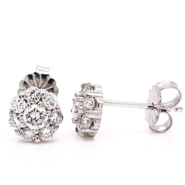 Graziella Originals 14KT White Gold 0.64 CTW Stud Style Post Backing Diamond Earrings Image 2 Graziella Fine Jewellery Oshawa, ON
