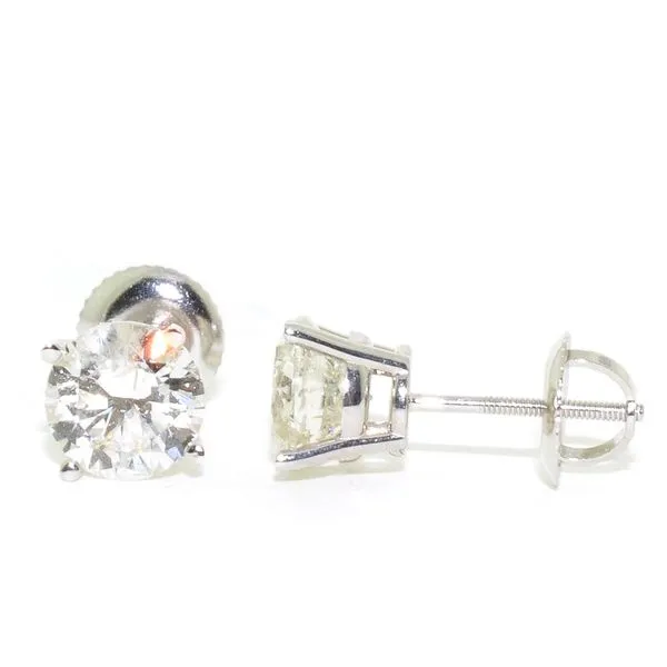 14KT White Gold 2.05CTW Round Brilliant Diamond Stud Earrings. Graziella Fine Jewellery Oshawa, ON
