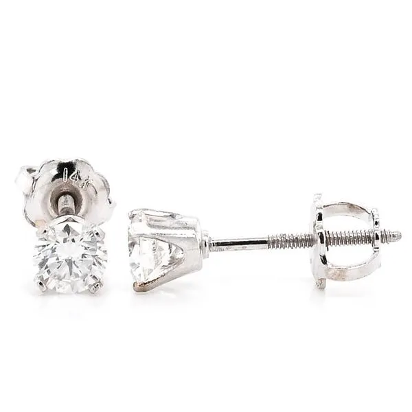 14KT White Gold 0.32CTW I1 H-I Colour Diamond Stud Earrings. Graziella Fine Jewellery Oshawa, ON