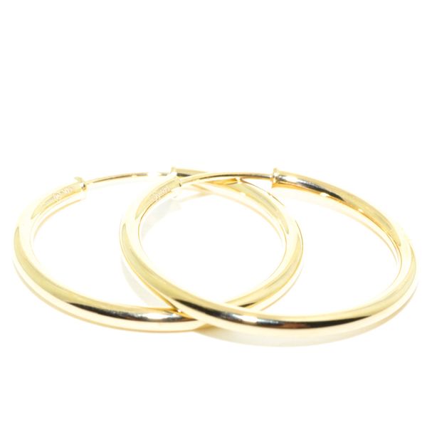 14 Karat Yellow Gold Small Hoop Earrings. Image 2 Graziella Fine Jewellery Oshawa, ON