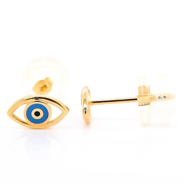 Belle & Jules 14KT Yellow Gold Enamel Evil Eye Stud Earrings. Graziella Fine Jewellery Oshawa, ON