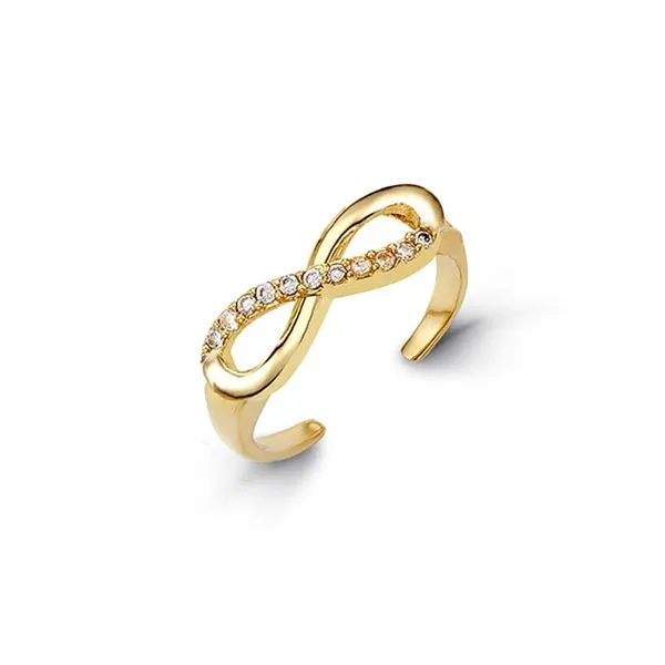 Bella 'Pebbles' 10KT Yellow Gold and C.Z. Infinity Toe Ring. Graziella Fine Jewellery Oshawa, ON