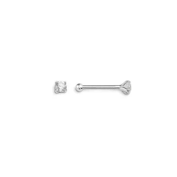 Bella 'Sparkles' 10KT White Gold C.Z. Nose Ring. Graziella Fine Jewellery Oshawa, ON