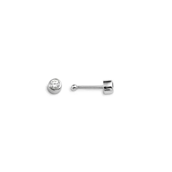 Bella 'Sparkles' 10KT White Gold C.Z. Nose Ring. Graziella Fine Jewellery Oshawa, ON