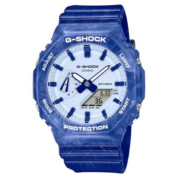 G-Shock BluePorcelain Watch. GA2100BWP-2A Graziella Fine Jewellery Oshawa, ON