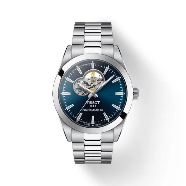 Tissot Gentleman Open Heart Powermatic 80 40mm Watch. T127.407.11.041.01. Graziella Fine Jewellery Oshawa, ON