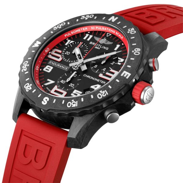 Breitling Endurance Pro Red Strap 44MM Super Quartz Watch. X82310D91B1S1 Image 4 Graziella Fine Jewellery Oshawa, ON
