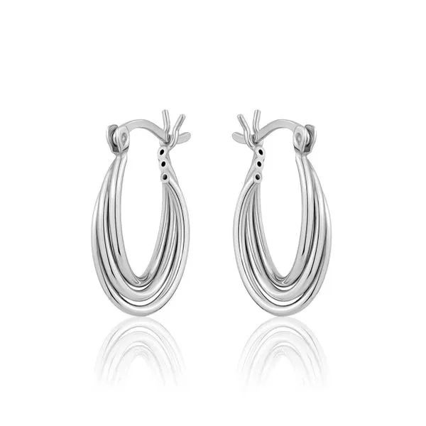 Larus Sterling Silver 18x11mm Hoop Earrings. Graziella Fine Jewellery Oshawa, ON