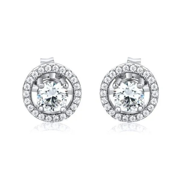 Larus Sterling Silver C.Z Jacket Stud Earrings. Graziella Fine Jewellery Oshawa, ON