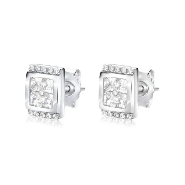 Larus Sterling Silver C.Z Stud Earrings. Graziella Fine Jewellery Oshawa, ON