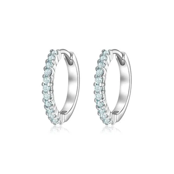Larus Sterling Silver 15mm C.Z Huggie Earrings. Graziella Fine Jewellery Oshawa, ON