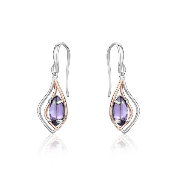 Larus Sterling Silver Marquise shape Amethyst Drop Earrings. Graziella Fine Jewellery Oshawa, ON