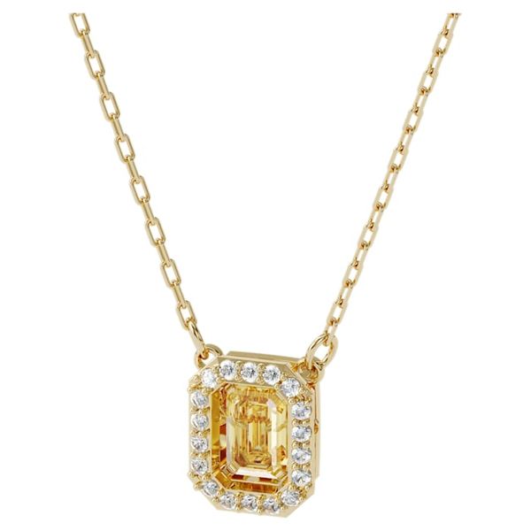 Swarovski Millenia necklace Square Swarovski Zirconia, Yellow, Gold-tone Graziella Fine Jewellery Oshawa, ON