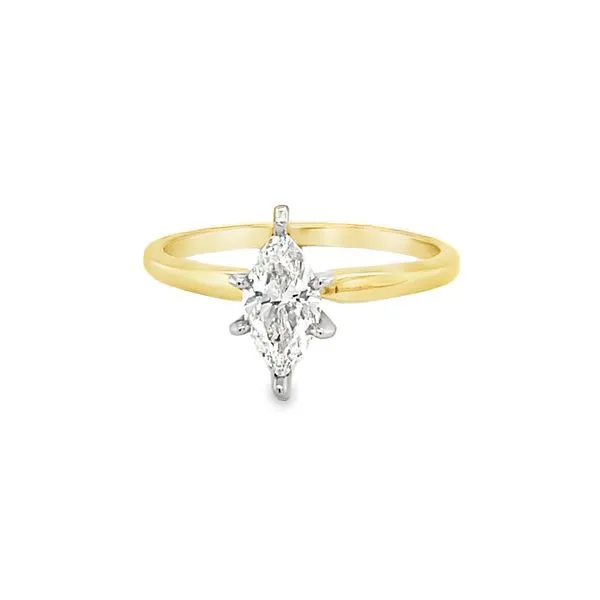 14K YG Marquise Diamond Solitaire Engagement Ring Hannoush Jewelers, Inc. Albany, NY