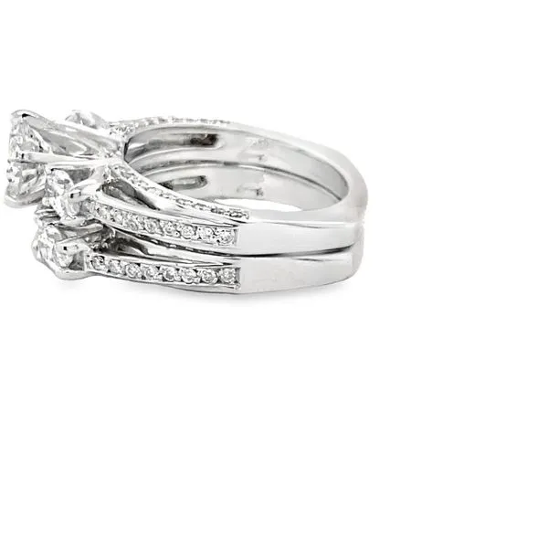 18K WG ROUND DIAMOND BRIDAL SET Image 2 Hannoush Jewelers, Inc. Albany, NY