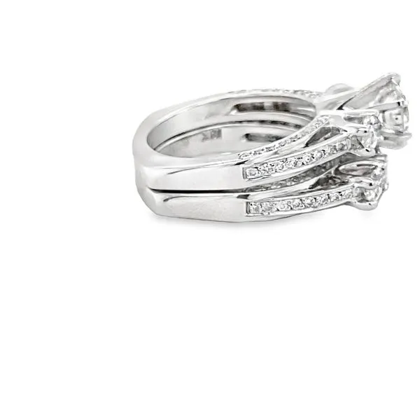 18K WG ROUND DIAMOND BRIDAL SET Image 3 Hannoush Jewelers, Inc. Albany, NY