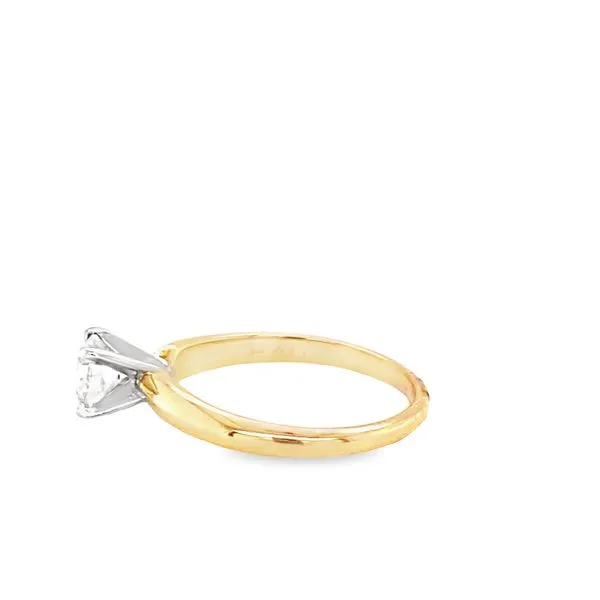 14K TWO-TONE SOLITAIRE ENGAGEMENT RING Image 2 Hannoush Jewelers, Inc. Albany, NY
