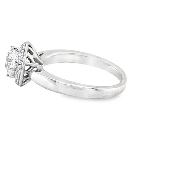 14K WHITE GOLD DIAMOND ENGAGEMENT RING