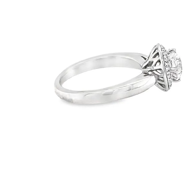 14K WHITE GOLD DIAMOND ENGAGEMENT RING