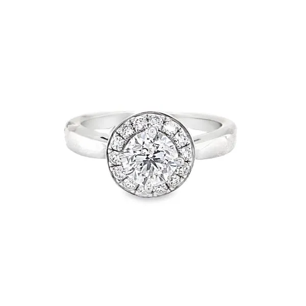14K WHITE GOLD DIAMOND ENGAGEMENT RING