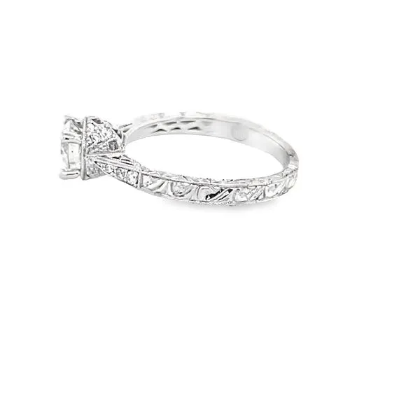 14K WG  ROUND DIAMOND ENGAGEMENT RING