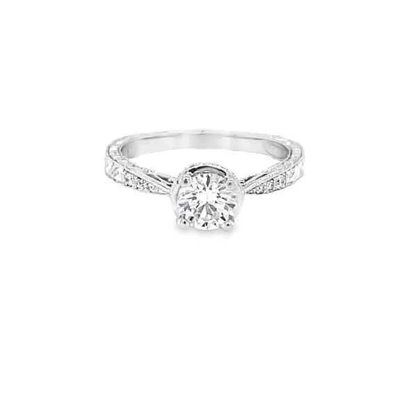 14K WG  ROUND DIAMOND ENGAGEMENT RING