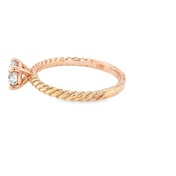 14K RG  ROUND DIAMOND ENGAGMENT RING