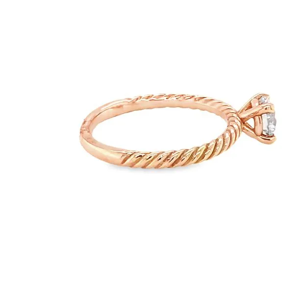 14K RG  ROUND DIAMOND ENGAGMENT RING
