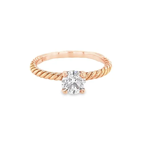 14K RG  ROUND DIAMOND ENGAGMENT RING