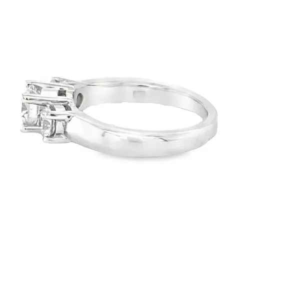14K WG 3-STONE DIAMOND ENGAGMENT RING Image 2 Hannoush Jewelers, Inc. Albany, NY