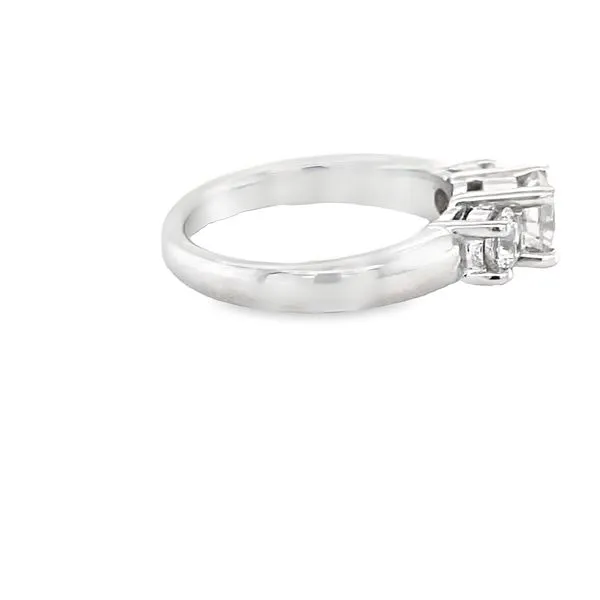 14K WG 3-STONE DIAMOND ENGAGMENT RING Image 3 Hannoush Jewelers, Inc. Albany, NY
