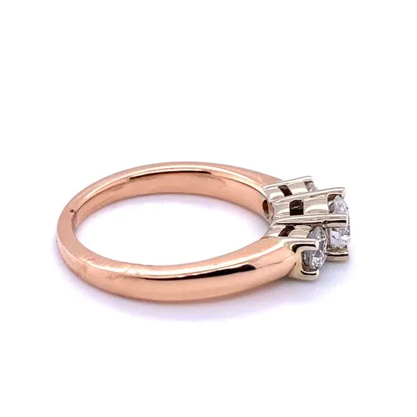 14K WHITE & ROSE GOLD 3-STONE ENGAGEMENT RING Image 2 Hannoush Jewelers, Inc. Albany, NY
