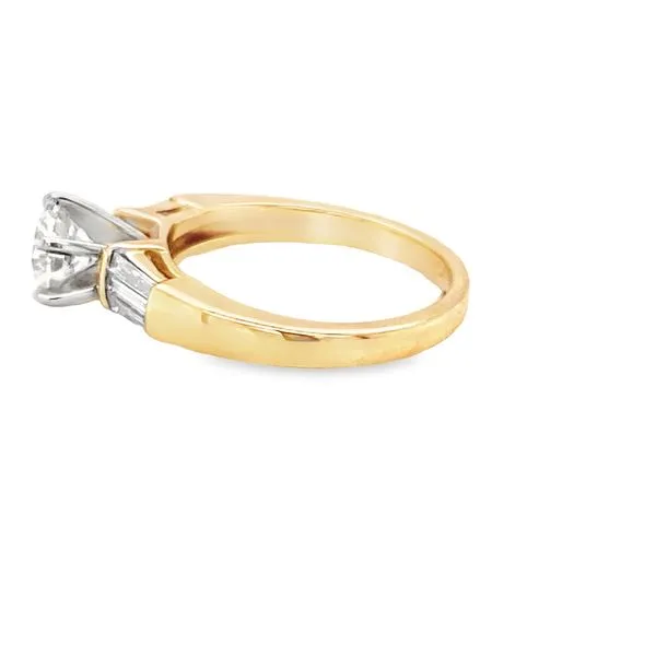 14K YG ROUND DIAMOND ENGAGEMENT RING