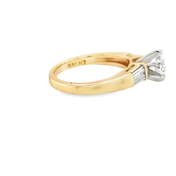 14K YG ROUND DIAMOND ENGAGEMENT RING
