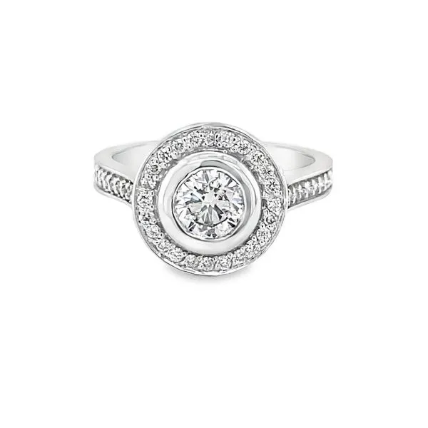 14K WG BEZEL SET ENGAGEMENT RING