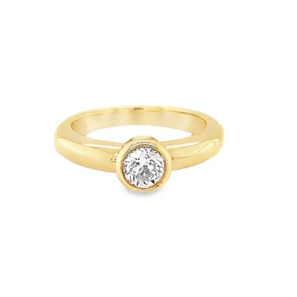 14K YG BEZEL SET ENGAGEMENT RING