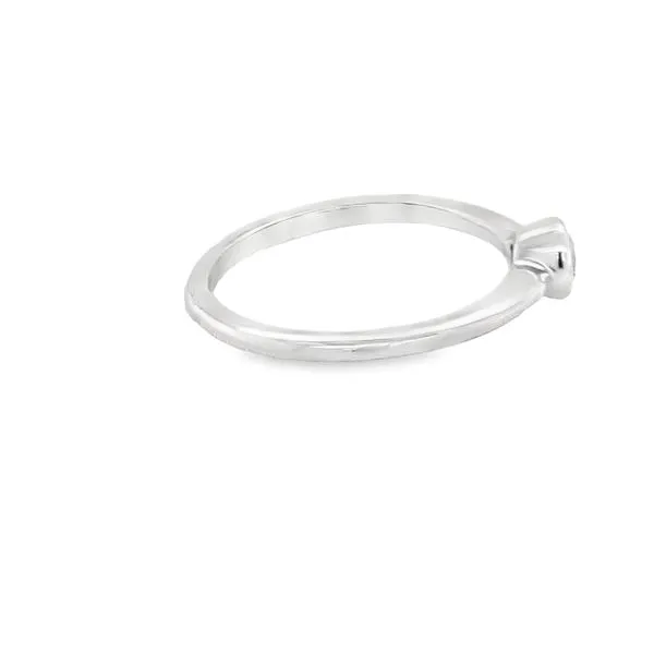 14K WHITE GOLD BEZEL SET DIAMOND ENGAGEMENT RING Image 3 Hannoush Jewelers, Inc. Albany, NY