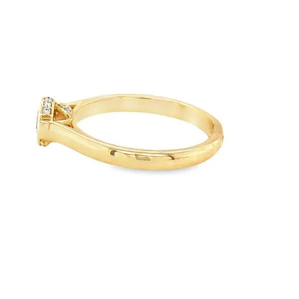 14K WG HIDDEN HALO BEZEL SET ENGAGEMENT RING Image 2 Hannoush Jewelers, Inc. Albany, NY
