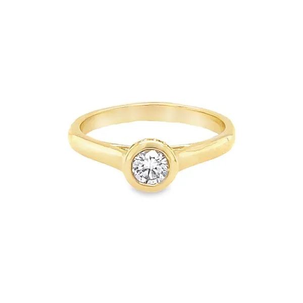 14K WG HIDDEN HALO BEZEL SET ENGAGEMENT RING Hannoush Jewelers, Inc. Albany, NY
