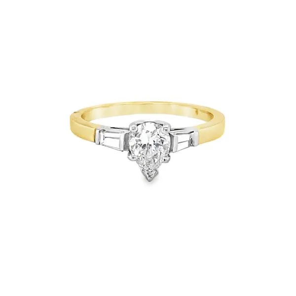 14K Yellow Gold Pear Shape Diamond Engagement Ring Hannoush Jewelers, Inc. Albany, NY