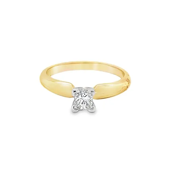 14K YG PRINCESS CUT SOLITAIRE ENGAGEMENT RING Hannoush Jewelers, Inc. Albany, NY