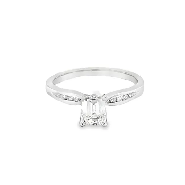 14K WG EMERALD CUT DIAMOND ENGAGEMENT RING Hannoush Jewelers, Inc. Albany, NY