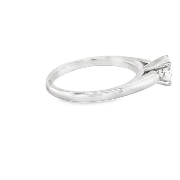 14K WG CATHEDRAL STYLE OVAL DIAMOND SOLITAIRE ENGAGEMENT RING Image 3 Hannoush Jewelers, Inc. Albany, NY