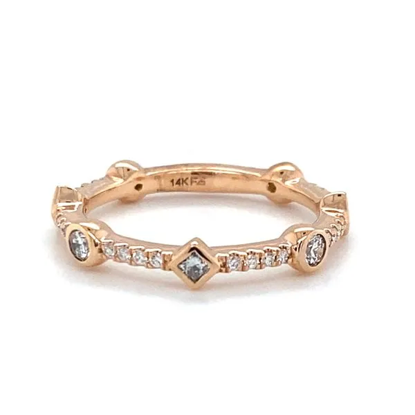 14K Rose Gold Diamond Band Hannoush Jewelers, Inc. Albany, NY