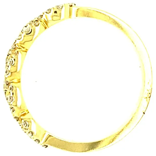 18K Yellow Gold Interlocking Circle Diamond Band Image 4 Hannoush Jewelers, Inc. Albany, NY