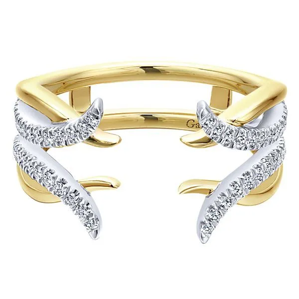 Gabriel & Co 14K Two-Tone Pave Set Diamond Enhancer Hannoush Jewelers, Inc. Albany, NY